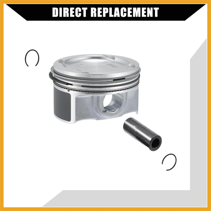 Partuto No.25198520 / Inner/Engine Piston and Pin and Snap Ring for Chevy Cruze 1.4L L4 2011-2016 / Piston Rings Kit/Metal / 1 Set/Silver Tone Replacement - Image 4